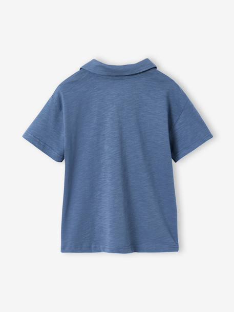 Polo uni garçon bleu 2 - vertbaudet enfant 