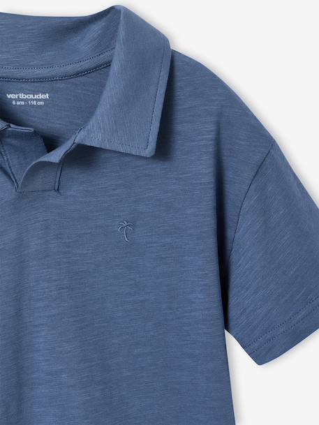 Polo uni garçon bleu 3 - vertbaudet enfant 