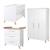 Chambre bébé 3 pcs - lit cododo 2en1 + commode à langer et armoire leon Blanc - chêne othello 2 - vertbaudet enfant 