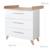 Chambre bébé évolutive - lit + commode à langer leon Blanc - chêne othello 5 - vertbaudet enfant 