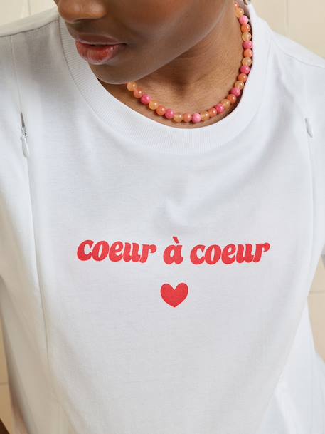 T-shirt manches courtes allaitement blanc 5 - vertbaudet enfant 