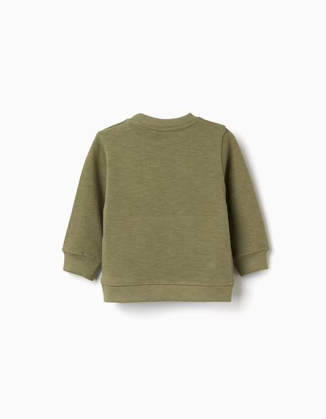 Sweat en coton à imprimé volcanic island Orange+Vert foncé 6 - vertbaudet enfant 