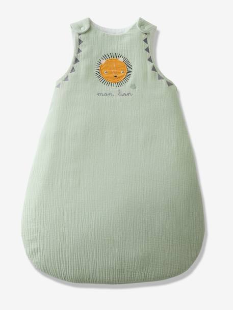 Gigoteuse en gaze de coton MON PETIT LION vert 3 - vertbaudet enfant 