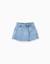 Jupe-short en jean à ourlet effiloché Bleu 1 - vertbaudet enfant 