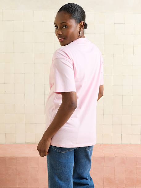 T-shirt manches courtes allaitement coton bio rose 3 - vertbaudet enfant 