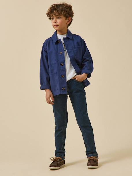 Veste en twill garçon Bleu 5 - vertbaudet enfant 