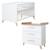 Chambre bébé évolutive - lit + commode à langer leon Blanc - chêne othello 2 - vertbaudet enfant 