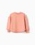 Sweat en coton avec fleur brodée Orange clair 1 - vertbaudet enfant 