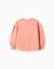 Sweat en coton avec fleur brodée Orange clair 2 - vertbaudet enfant 