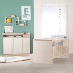 Chambre et rangement-Chambre bébé évolutive - lit + commode à langer elva