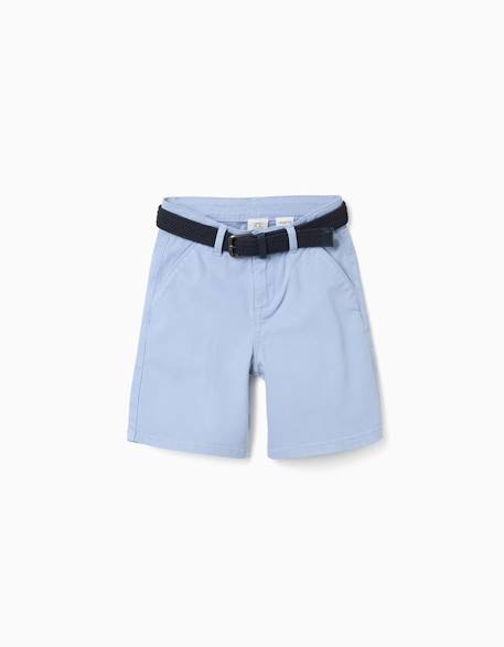 Garçon-Short-Short midi en sergé avec ceinture