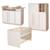 Chambre bébé complète - lit évolutif + commode à langer et armoire elva Cachemire - noyer de virginie 2 - vertbaudet enfant 