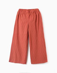 -Pantalon à jambe large en broderie anglaise