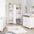 Chambre bébé 3 pcs - lit cododo 2en1 + commode à langer et armoire leon Blanc - chêne othello 4 - vertbaudet enfant 