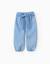 Pantalon en jean avec taille paperbag et ceinture Bleu 1 - vertbaudet enfant 