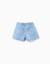 Jupe-short en jean à ourlet effiloché Bleu 2 - vertbaudet enfant 