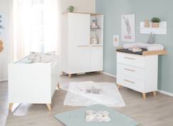Chambre et rangement-Chambre bébé complète - lit évolutif + commode à langer et armoire leon