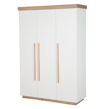 Armoire 3 portes à fermeture douce lumo Blanc - chêne artisan 2 - vertbaudet enfant 