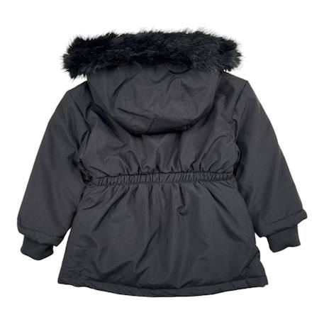 Parka fille imprimée Noir+Rose+Rose clair 6 - vertbaudet enfant 