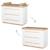 Chambre bébé complète - lit évolutif + commode à langer et armoire lumo Blanc - chêne artisan 4 - vertbaudet enfant 