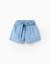 Short en jean avec taille paperbag et ceinture Bleu 1 - vertbaudet enfant 