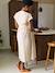 Robe longue boutonnée grossesse coton bio écru 4 - vertbaudet enfant 