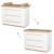 Chambre bébé évolutive - lit + commode à langer lumo Blanc - chêne artisan 3 - vertbaudet enfant 