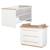 Chambre bébé évolutive - lit + commode à langer lumo Blanc - chêne artisan 2 - vertbaudet enfant 