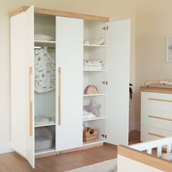 Chambre et rangement-Chambre-Armoire 3 portes à fermeture douce lumo