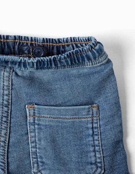 Short midi en jean avec cordon de serrage Bleu 3 - vertbaudet enfant 