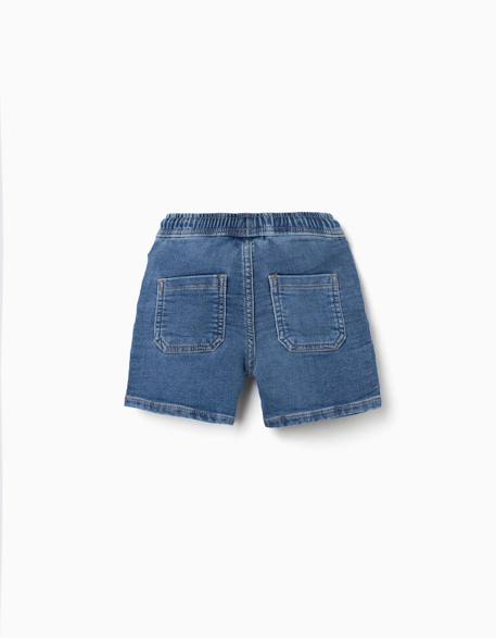 Short midi en jean avec cordon de serrage Bleu 2 - vertbaudet enfant 