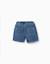 Short midi en jean avec cordon de serrage Bleu 2 - vertbaudet enfant 