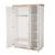 Armoire 3 portes à fermeture douce lumo Blanc - chêne artisan 6 - vertbaudet enfant 