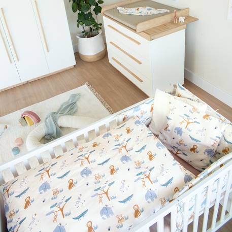 Lit bébé évolutif lumo Blanc - chêne artisan 3 - vertbaudet enfant 