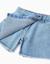Jupe-short en jean à ourlet effiloché Bleu 4 - vertbaudet enfant 