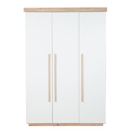 Armoire 3 portes à fermeture douce lumo Blanc - chêne artisan 3 - vertbaudet enfant 