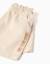 Short en sergé avec broderie et taille élastique Beige 4 - vertbaudet enfant 