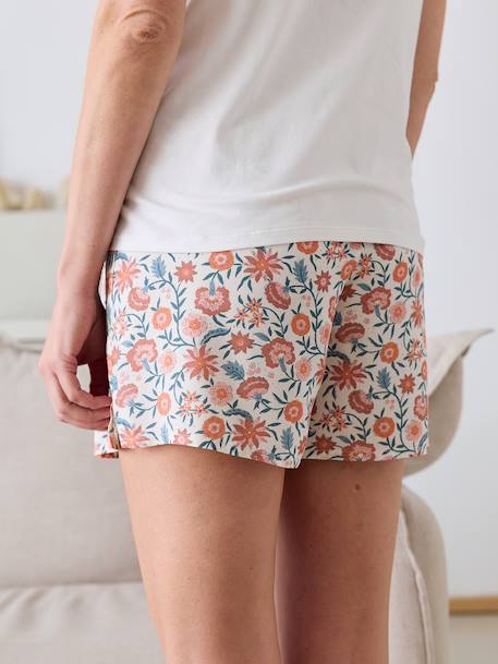 Ensemble 4 pièces homewear grossesse et allaitement Pack pyjama fleuri+vert sauge 16 - vertbaudet enfant 