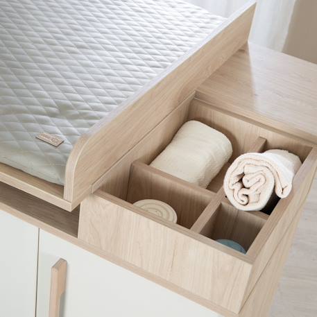 Commode évolutive avec extension à langer amovible elva Cachemire - noyer de virginie 5 - vertbaudet enfant 