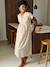 Robe longue boutonnée grossesse coton bio écru 2 - vertbaudet enfant 