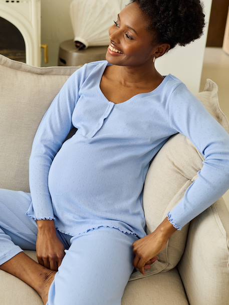 Pyjama grossesse allaitement lavande 5 - vertbaudet enfant 