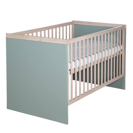 Lit bébé évolutif selva Vert sauge - noyer de virginie 2 - vertbaudet enfant 