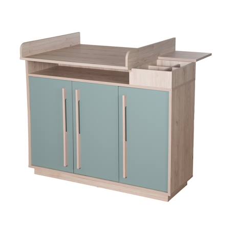 Commode évolutive avec extension à langer amovible selva Vert sauge - noyer de virginie 2 - vertbaudet enfant 