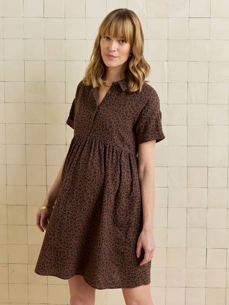 Robe chemise grossesse chocolat 2 - vertbaudet enfant 
