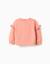 Sweat en coton à volants et broderie Orange clair 2 - vertbaudet enfant 