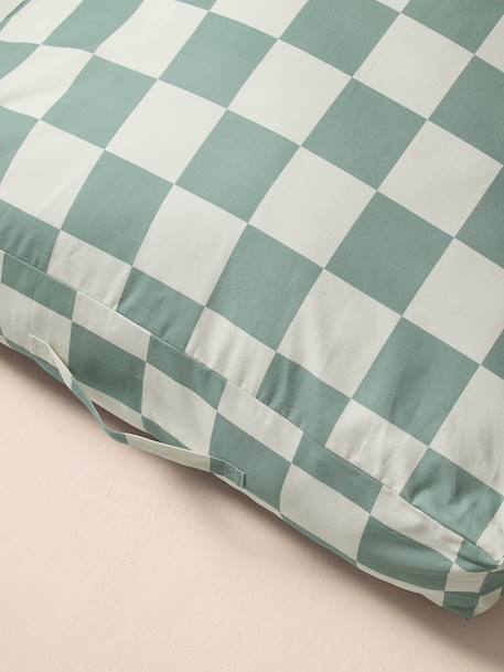 Housse matelas coton rectangle carreaux bleu+rayé blanc 5 - vertbaudet enfant 