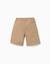 Short cargo en sergé avec cordon de serrage Beige+Vert foncé 2 - vertbaudet enfant 
