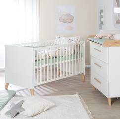 Chambre et rangement-Chambre bébé évolutive - lit + commode à langer leon