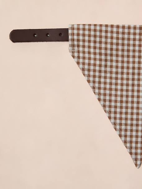 Bandana chien coton blanc imprimé+carreaux beige+marron imprimé 9 - vertbaudet enfant 