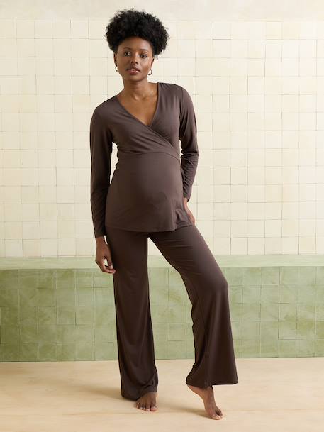 Ensemble sport grossesse allaitement chocolat 1 - vertbaudet enfant 